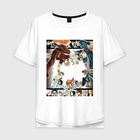 Мужская футболка хлопок Oversize с принтом Bleach girls and boys , 100% хлопок | свободный крой, круглый ворот, “спинка” длиннее передней части | anime | art | bleach | boys | girls | manga | аниме | арт | блич | манга | парень
