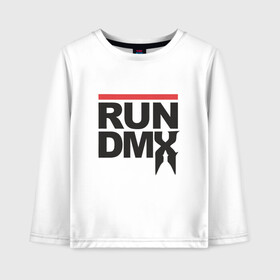 Детский лонгслив хлопок с принтом RUN DMX , 100% хлопок | круглый вырез горловины, полуприлегающий силуэт, длина до линии бедер | Тематика изображения на принте: dmx | dog | earl simmons | hip hop | music | new york | rap | rapper | rip | ruff ryders | диэмикс | музыка | нью йорк | пёс | рэп | рэпер | хипхоп | эрл симмонс