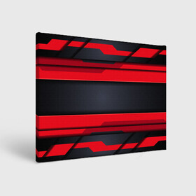 Холст прямоугольный с принтом Red and Black 3D abstract , 100% ПВХ |  | Тематика изображения на принте: luxury | versace | vip | абстракция | версаче | вип | паттерн | роскошь | текстуры
