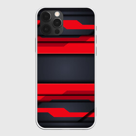 Чехол для iPhone 12 Pro с принтом Red and Black 3D abstract , силикон | область печати: задняя сторона чехла, без боковых панелей | luxury | versace | vip | абстракция | версаче | вип | паттерн | роскошь | текстуры