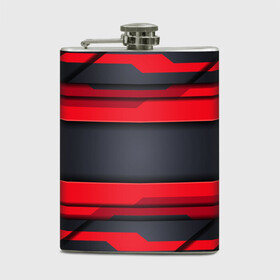 Фляга с принтом Red and Black 3D abstract , металлический корпус | емкость 0,22 л, размер 125 х 94 мм. Виниловая наклейка запечатывается полностью | luxury | versace | vip | абстракция | версаче | вип | паттерн | роскошь | текстуры