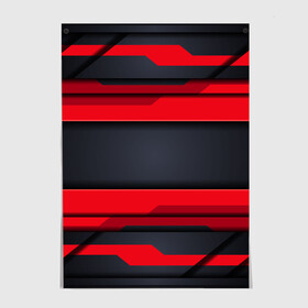 Постер с принтом Red and Black 3D abstract , 100% бумага
 | бумага, плотность 150 мг. Матовая, но за счет высокого коэффициента гладкости имеет небольшой блеск и дает на свету блики, но в отличии от глянцевой бумаги не покрыта лаком | luxury | versace | vip | абстракция | версаче | вип | паттерн | роскошь | текстуры