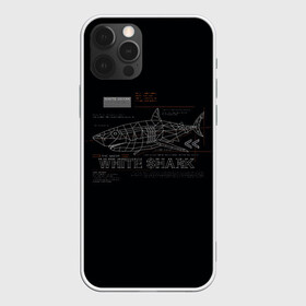 Чехол для iPhone 12 Pro Max с принтом White Shark Белая акула , Силикон |  | 3d | 3д | акула | белая акула | конструкция | проекция | рыба