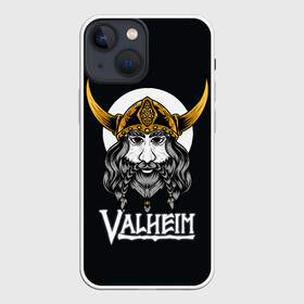 Чехол для iPhone 13 mini с принтом Valheim Viking ,  |  | fantasy | mmo | valheim | valve | валхейм | вальхейм | викинги | выживалка | игра | королевская битва | ммо | ролевая игра | фэнтази