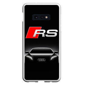 Чехол для Samsung S10E с принтом AUDI RS BLACK / АУДИ РС ЧЕРНЫЙ , Силикон | Область печати: задняя сторона чехла, без боковых панелей | audi | car | q5 | q6 | q7 | rs | sportcar | а3 | а4 | а6 | а8 | авто | автомобиль | ауди | гонки | ночь. | рс | спорт | спорткар