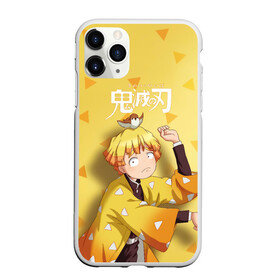 Чехол для iPhone 11 Pro матовый с принтом Zenitsu Agatsuma Kimetsu no Yaiba , Силикон |  | demon slayer | kamado | kimetsu no yaiba | nezuko | tanjiro | аниме | гию томиока | зеницу агацума | иноске хашибира | камадо | клинок | корзинная девочка | манга | музан кибуцуджи | незуко | рассекающий демонов | танджиро