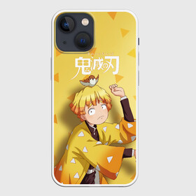 Чехол для iPhone 13 mini с принтом Zenitsu Agatsuma Kimetsu no Yaiba ,  |  | demon slayer | kamado | kimetsu no yaiba | nezuko | tanjiro | аниме | гию томиока | зеницу агацума | иноске хашибира | камадо | клинок | корзинная девочка | манга | музан кибуцуджи | незуко | рассекающий демонов | танджиро