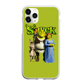 Чехол для iPhone 11 Pro Max матовый с принтом Шрек Shrek , Силикон |  | cartoon | fiona | shrek | болото | детям | комедия | кот в сапогах | мультик | огр | осел | персонажи мультфильмов | тролль | фиона | шрек