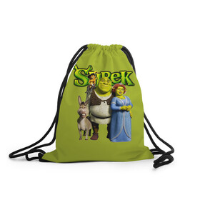 Рюкзак-мешок 3D с принтом Шрек Shrek , 100% полиэстер | плотность ткани — 200 г/м2, размер — 35 х 45 см; лямки — толстые шнурки, застежка на шнуровке, без карманов и подкладки | cartoon | fiona | shrek | болото | детям | комедия | кот в сапогах | мультик | огр | осел | персонажи мультфильмов | тролль | фиона | шрек