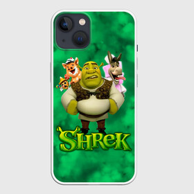 Чехол для iPhone 13 с принтом ШРЕК ,  |  | cartoon | fiona | shrek | болото | детям | комедия | мультик | огр | осел | персонажи мультфильмов | пиноккио | свинка | тролль | фиона | шрек