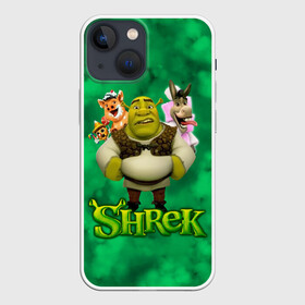 Чехол для iPhone 13 mini с принтом ШРЕК ,  |  | cartoon | fiona | shrek | болото | детям | комедия | мультик | огр | осел | персонажи мультфильмов | пиноккио | свинка | тролль | фиона | шрек