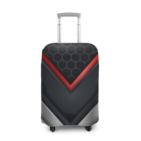 Чехол для чемодана 3D с принтом 3D СОТЫ Металлические вставки , 86% полиэфир, 14% спандекс | двустороннее нанесение принта, прорези для ручек и колес | luxury | versace | vip | абстракция | версаче | вип | паттерн | роскошь | текстуры