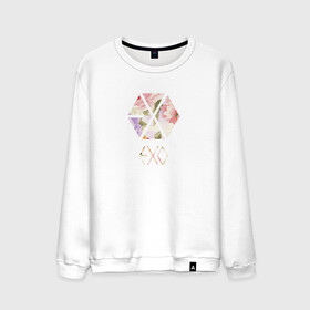 Мужской свитшот хлопок с принтом EXO , 100% хлопок |  | exo | k pop | логотип | минимализм | розы | цветы