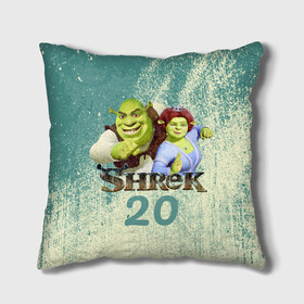 Подушка 3D с принтом Shrek , наволочка – 100% полиэстер, наполнитель – холлофайбер (легкий наполнитель, не вызывает аллергию). | состоит из подушки и наволочки. Наволочка на молнии, легко снимается для стирки | dreamworks | shrek | арт | лого | мультфильм | постер | шрек