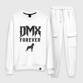 Женский костюм хлопок с принтом DMX Forever , 100% хлопок | на свитшоте круглая горловина, мягкая резинка по низу. Брюки заужены к низу, на них два вида карманов: два 