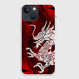 Чехол для iPhone 13 mini с принтом Chinese Dragon ,  |  | китайский дракон | монстр | силуэт | символ добра | тату | ящерица