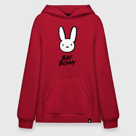 Худи SuperOversize хлопок с принтом Bad Bunny лого , 70% хлопок, 30% полиэстер, мягкий начес внутри | карман-кенгуру, эластичная резинка на манжетах и по нижней кромке, двухслойный капюшон
 | bad bunny | benito antonio martnez ocasio | hip hop | latin trap | logo | music | rap | rnb | singer | star | бенито антонио мартинес окасио | звезда | латинский трэп | логотип | музыка | певец | рнб | рэп | хип хоп