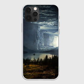 Чехол для iPhone 12 Pro Max с принтом Фантастический пейзаж , Силикон |  | елки | ледник | лес | озеро | пейзаж | природа | свет | скала