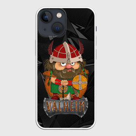 Чехол для iPhone 13 mini с принтом Valheim строгий викинг ,  |  | fantasy | mmo | valheim | valve | валхейм | вальхейм | викинги | выживалка | игра | королевская битва | ммо | ролевая игра | фэнтази
