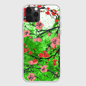 Чехол для iPhone 12 Pro Max с принтом Сакура | Sakura (Z) , Силикон |  | chery | flowers | japan | roses | sakura | вишнёвый цвет | вишня | растения | розы | ромашка | сакура | тюльпаны | хана | ханами | цветы | цветы сакуры | япония