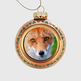 Стеклянный ёлочный шар с принтом Крупно мордочка лисы , Стекло | Диаметр: 80 мм | Тематика изображения на принте: fox | foxy | животное | звери | лиса | лисенок | лисичка | милая | рыжая | фокс