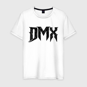 Мужская футболка хлопок с принтом DMX | Logo (Z) , 100% хлопок | прямой крой, круглый вырез горловины, длина до линии бедер, слегка спущенное плечо. | Тематика изображения на принте: dark man x | dmx | earl simmons | hip hop | rap | реп | репер | рэп | хип хоп | эрл симмонс