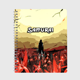 Тетрадь с принтом SAMURAI PROJECT RED , 100% бумага | 48 листов, плотность листов — 60 г/м2, плотность картонной обложки — 250 г/м2. Листы скреплены сбоку удобной пружинной спиралью. Уголки страниц и обложки скругленные. Цвет линий — светло-серый
 | 2077 | cd projekt red | cyberpunk | cyberpunk 2077 | game | samurai | арт | будущее | видеоигра | игра | киберпанк | киберпанк 2077 | киборг | киборги