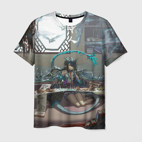 Мужская футболка 3D с принтом Arknights Clay , 100% полиэфир | прямой крой, круглый вырез горловины, длина до линии бедер | anime | arknights | art | girl | manga | аниме | арт | девушка | манга