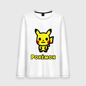 Мужской лонгслив хлопок с принтом POKEMON / ПОКЕМОН , 100% хлопок |  | a bathing ape | bape | bape shark | bape sta | monkey | pikachu | pokemons | star | streetwear | бейп | горила | обезьянка | пикачу | покемоны. | стар | стритвеар | стритвир бренд | уличный стиль