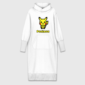 Платье удлиненное хлопок с принтом POKEMON   ПОКЕМОН ,  |  | a bathing ape | bape | bape shark | bape sta | monkey | pikachu | pokemons | star | streetwear | бейп | горила | обезьянка | пикачу | покемоны. | стар | стритвеар | стритвир бренд | уличный стиль