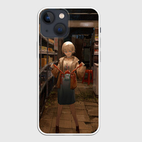 Чехол для iPhone 13 mini с принтом Girl with crab ,  |  | anime | art | girl | manga | аниме | арт | девушка | краб | магазин | манга