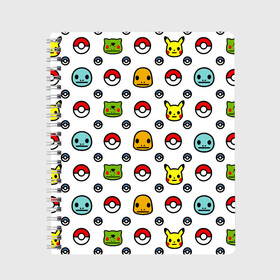 Тетрадь с принтом POKEMON / ПОКЕМОНЫ , 100% бумага | 48 листов, плотность листов — 60 г/м2, плотность картонной обложки — 250 г/м2. Листы скреплены сбоку удобной пружинной спиралью. Уголки страниц и обложки скругленные. Цвет линий — светло-серый
 | Тематика изображения на принте: a bathing ape | bape | bape shark | bape sta | monkey | pikachu | pokemons | star | streetwear | бейп | горила | обезьянка | пикачу | покемоны | стар | стритвеар | стритвир бренд | узор. | уличный стиль