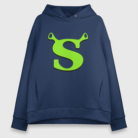 Женское худи Oversize хлопок с принтом Shrek Logo (+спина) (Z) , френч-терри — 70% хлопок, 30% полиэстер. Мягкий теплый начес внутри —100% хлопок | боковые карманы, эластичные манжеты и нижняя кромка, капюшон на магнитной кнопке | dreamworks | shrek | зелёный огр | мульт | мультфильм | приключения