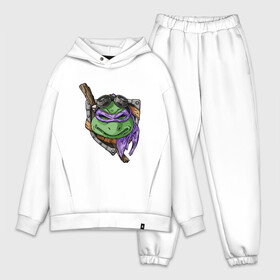 Мужской костюм хлопок OVERSIZE с принтом Донателло   Donatello ,  |  | donatello | leonardo | michelangelo | ninja | pizza | raphael | turtles | воин | донателло | животные | комикс | комиксы | леонардо | микеланджело | мультфильм | мутант | мутанты | ниндзя | пицца | рафаэль | сплинтер | супергерой