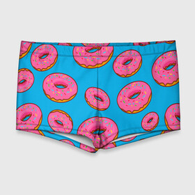 Мужские купальные плавки 3D с принтом Пончики , Полиэстер 85%, Спандекс 15% |  | еда | круг | кружки | пища | пончики | пончики гомера | симпсоны | цветные пончики