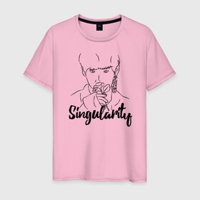 Мужская футболка хлопок с принтом БТС, BTS, Singularity , 100% хлопок | прямой крой, круглый вырез горловины, длина до линии бедер, слегка спущенное плечо. | bangtan | boys | bts | singularity | бангтан | бойс | бтс | ким тэхен | сингулярити