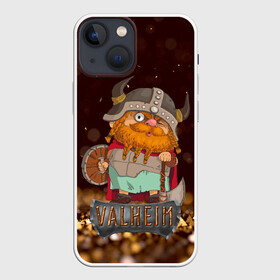 Чехол для iPhone 13 mini с принтом Valheim мультяшный викинг ,  |  | fantasy | mmo | valheim | valve | валхейм | вальхейм | викинги | выживалка | игра | королевская битва | ммо | ролевая игра | фэнтази