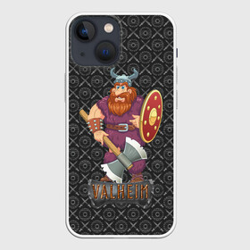 Чехол для iPhone 13 mini с принтом Valheim Викинг ,  |  | fantasy | mmo | valheim | valve | валхейм | вальхейм | викинги | выживалка | игра | королевская битва | ммо | ролевая игра | фэнтази