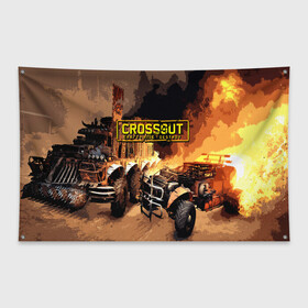 Флаг-баннер с принтом Crossout Online , 100% полиэстер | размер 67 х 109 см, плотность ткани — 95 г/м2; по краям флага есть четыре люверса для крепления | action | crossout | online | tegunvte | выживание | экшен