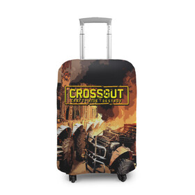 Чехол для чемодана 3D с принтом Crossout Online , 86% полиэфир, 14% спандекс | двустороннее нанесение принта, прорези для ручек и колес | action | crossout | online | tegunvte | выживание | экшен