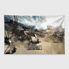 Флаг-баннер с принтом Crossout Game , 100% полиэстер | размер 67 х 109 см, плотность ткани — 95 г/м2; по краям флага есть четыре люверса для крепления | action | crossout | online | tegunvte | выживание | экшен