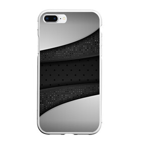 Чехол для iPhone 7Plus/8 Plus матовый с принтом 3D luxury style silver black , Силикон | Область печати: задняя сторона чехла, без боковых панелей | Тематика изображения на принте: luxury | versace | vip | абстракция | версаче | вип | паттерн | роскошь | текстуры