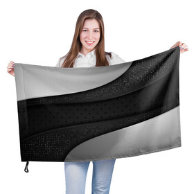 Флаг 3D с принтом 3D luxury style silver black , 100% полиэстер | плотность ткани — 95 г/м2, размер — 67 х 109 см. Принт наносится с одной стороны | Тематика изображения на принте: luxury | versace | vip | абстракция | версаче | вип | паттерн | роскошь | текстуры
