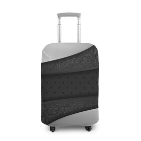 Чехол для чемодана 3D с принтом 3D luxury style silver black , 86% полиэфир, 14% спандекс | двустороннее нанесение принта, прорези для ручек и колес | luxury | versace | vip | абстракция | версаче | вип | паттерн | роскошь | текстуры