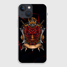 Чехол для iPhone 13 mini с принтом Красный китайский дракон ,  |  | викинг | дракон | китай | китайский дракон | красный дракон | мифология | рыцарь | шлеп