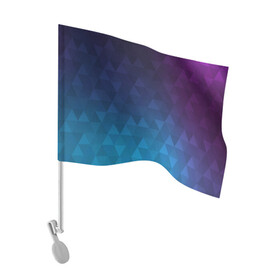 Флаг для автомобиля с принтом BASTERIA , 100% полиэстер | Размер: 30*21 см | abstract | геометрия | градиент | треугольники | фиолетовый