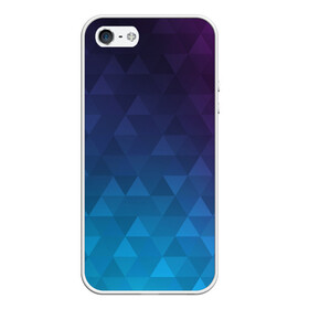 Чехол для iPhone 5/5S матовый с принтом BASTERIA , Силикон | Область печати: задняя сторона чехла, без боковых панелей | abstract | геометрия | градиент | треугольники | фиолетовый