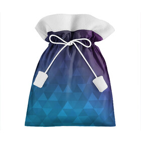 Подарочный 3D мешок с принтом BASTERIA , 100% полиэстер | Размер: 29*39 см | abstract | геометрия | градиент | треугольники | фиолетовый