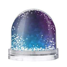 Снежный шар с принтом BASTERIA , Пластик | Изображение внутри шара печатается на глянцевой фотобумаге с двух сторон | abstract | геометрия | градиент | треугольники | фиолетовый