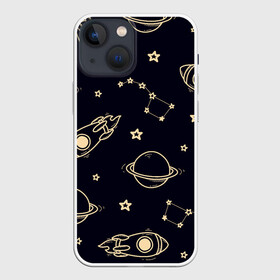 Чехол для iPhone 13 mini с принтом космос ,  |  | вселенная | звёздный путь | звёзды | космос | небо ночью | планеты | полёт | ракета | созвездие